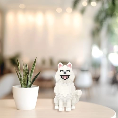 DIY Micro Dog Building Blocks - Hund Samoyed 991 pcs