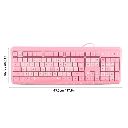 Adjustable Bracket Cute Cartoon Keyboard - US Wired