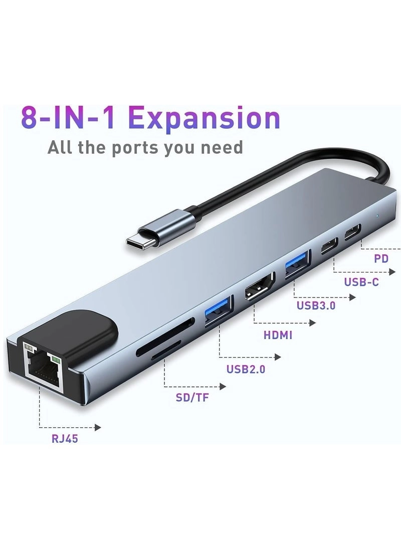 USB-C Multiport Hub Adapter - 4K HDMI Gigabit Ethernet