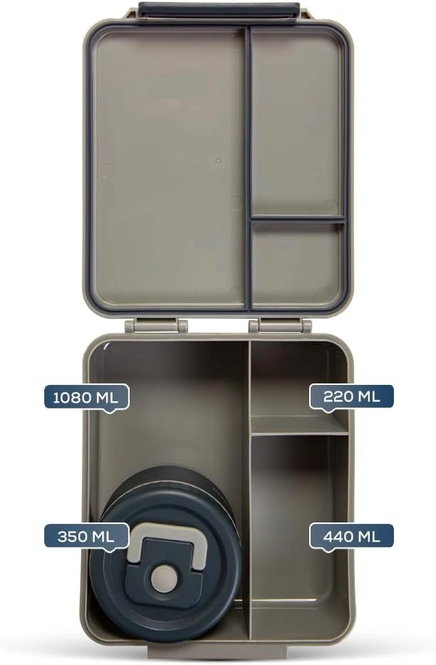 Bento Lunch Box With Steel Food Jar - Think Big Blush 1.74L