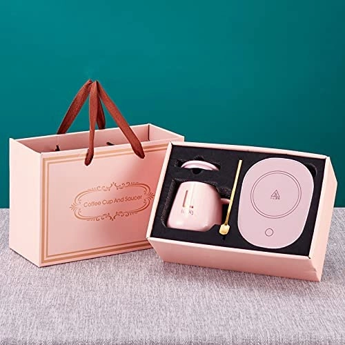 Orchid Ceramic Mug + Coaster + Spoon + Warmer - 55℃