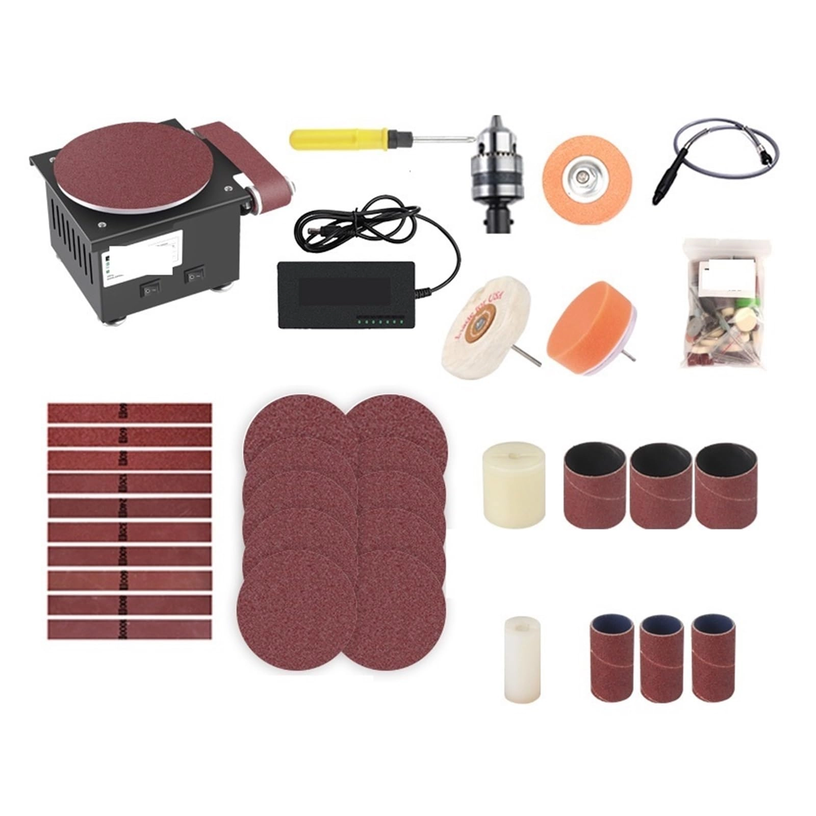 Mini Belt Sander - 7 Variable Speed 10 Sanding Belts