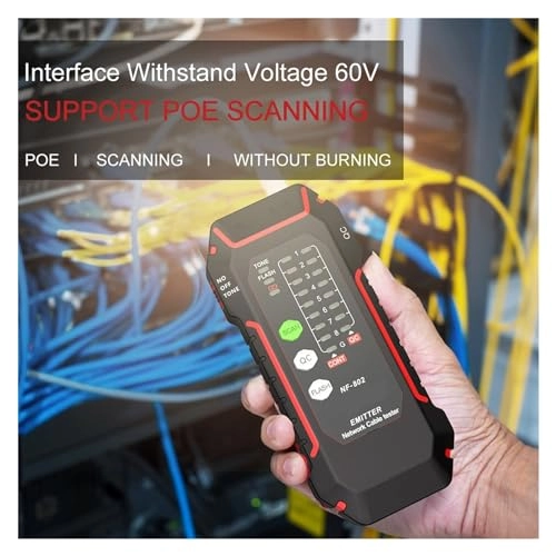 NF-802 - RJ11, RJ45, Cat5, Cat6, LAN, Ethernet, Telephone Multifunction Cable Tester & Tracker