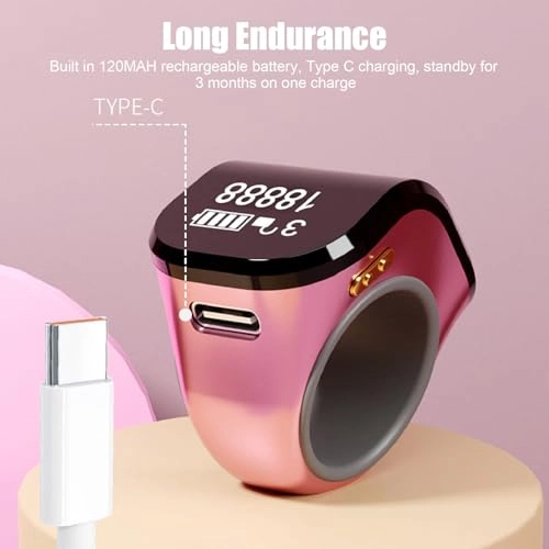 Tasbih Zikr Smart Ring - Clear LCD Display Touch