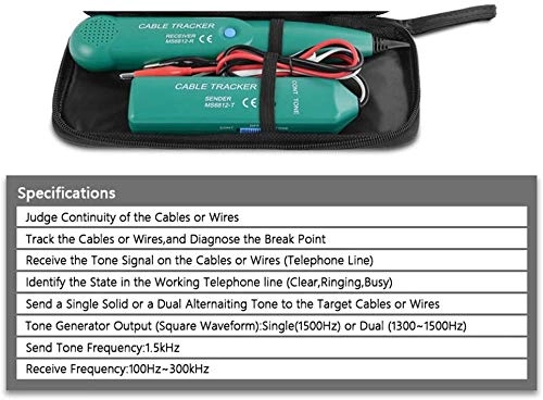 LAN Cable Tracker Tester - 1.5KHz 9V