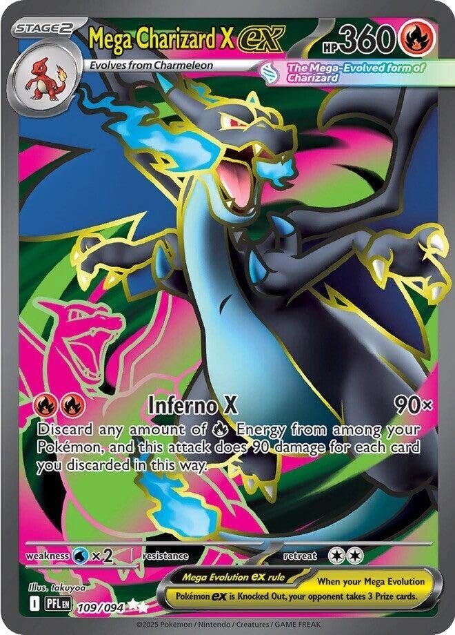 Pokémon Mega Charizard X ex - 109/094 - Phantasmal Flames (PFL)
