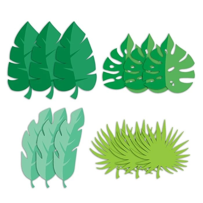 CREATIVE CONVERTING Juvenile Birthday Leaf Cutouts - 3-Pieces Birthday