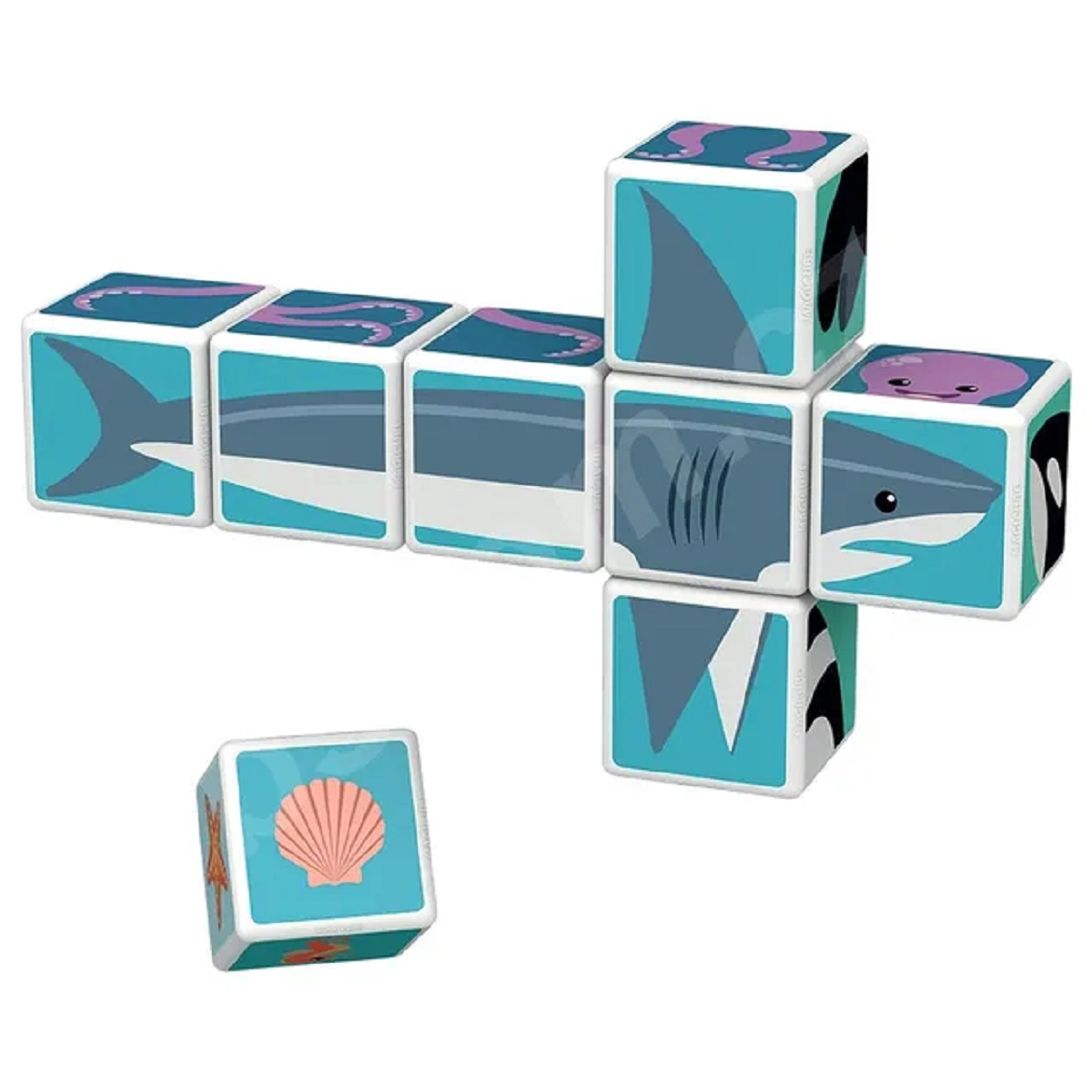 Magicube Printed Sea Animals And Cards - 1+ 11 pieces