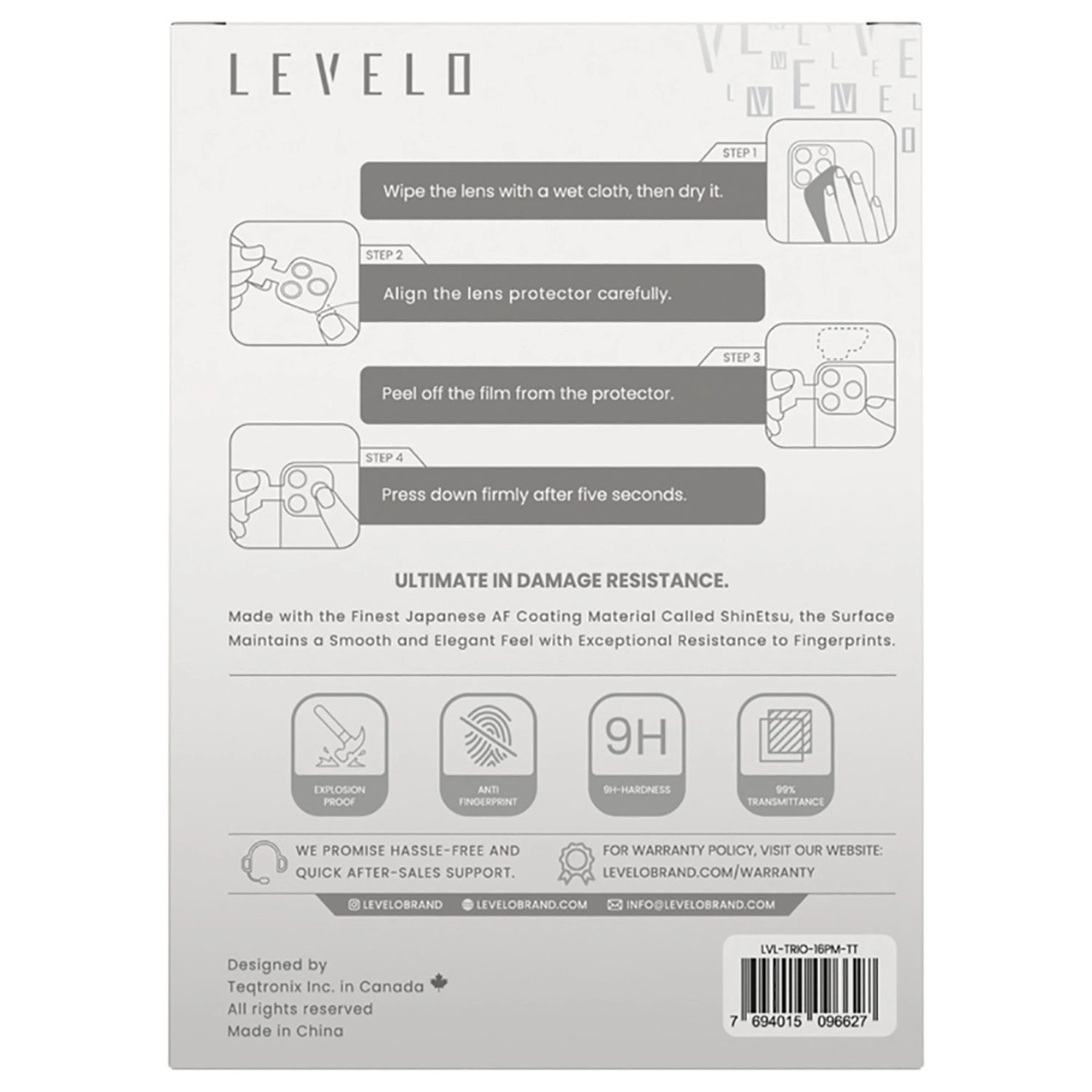 Anti-Fingerprint Glass Camera Lens Protector for iPhone 16 Pro / iPhone 16 Pro Max