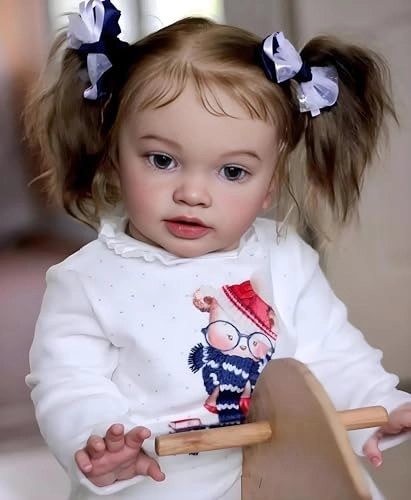 Pippa Reborn Baby Doll - 26 inch Cotton Vinyl Hand-rooted Curly Hair Ages 3+