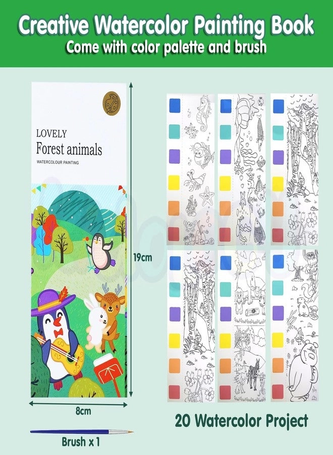 Pocket Watercolor Painting Forest Book - 0-3 Years