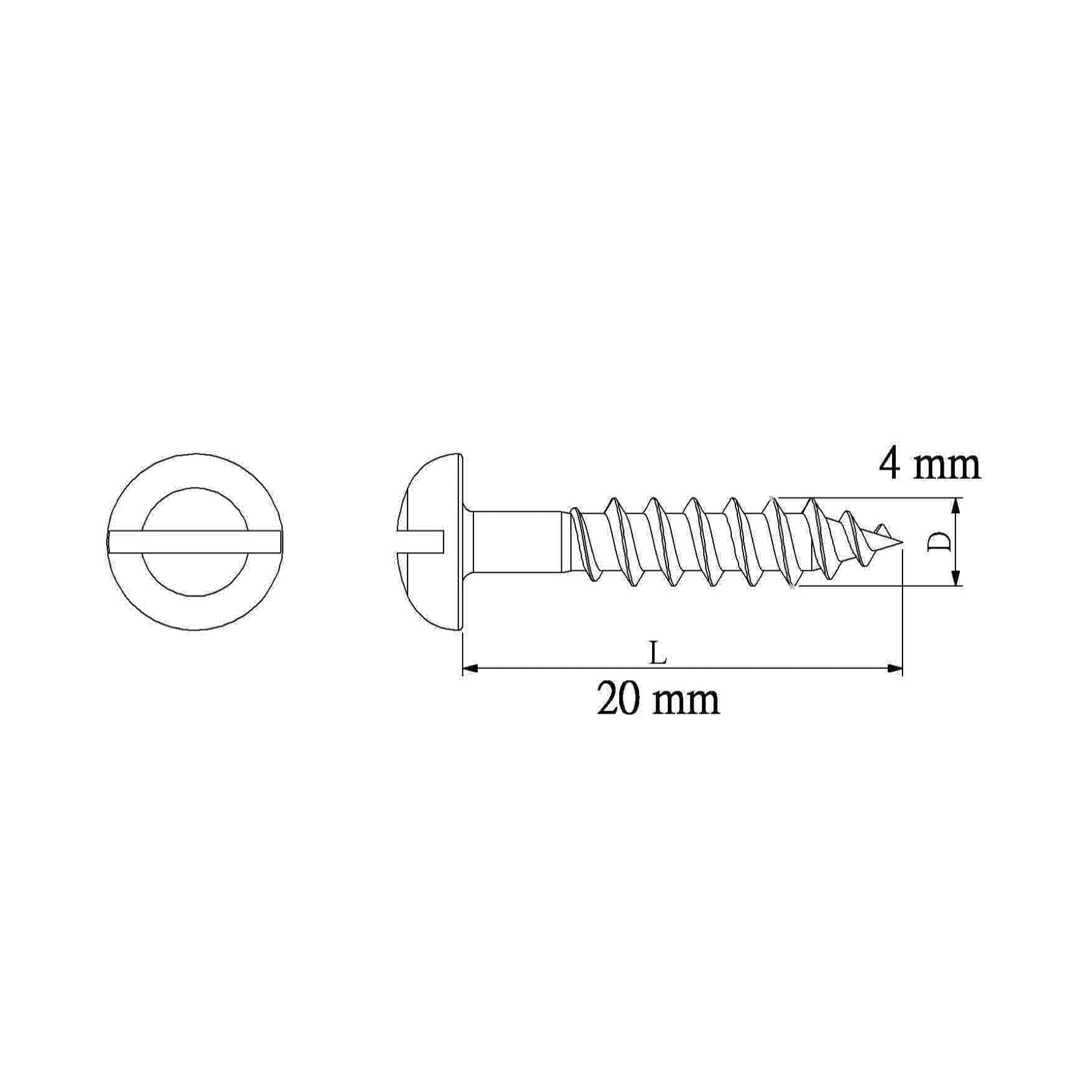 Carbon Steel Dome Wood Screw Pack 4mm 20mm
