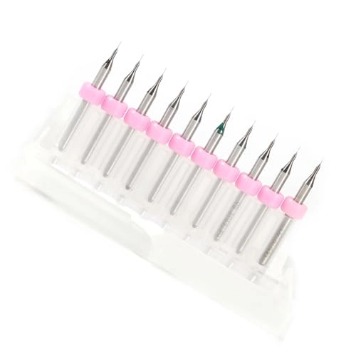 Micro Drill Bits - Tungsten Steel, White Steel 10pcs 0.1mm