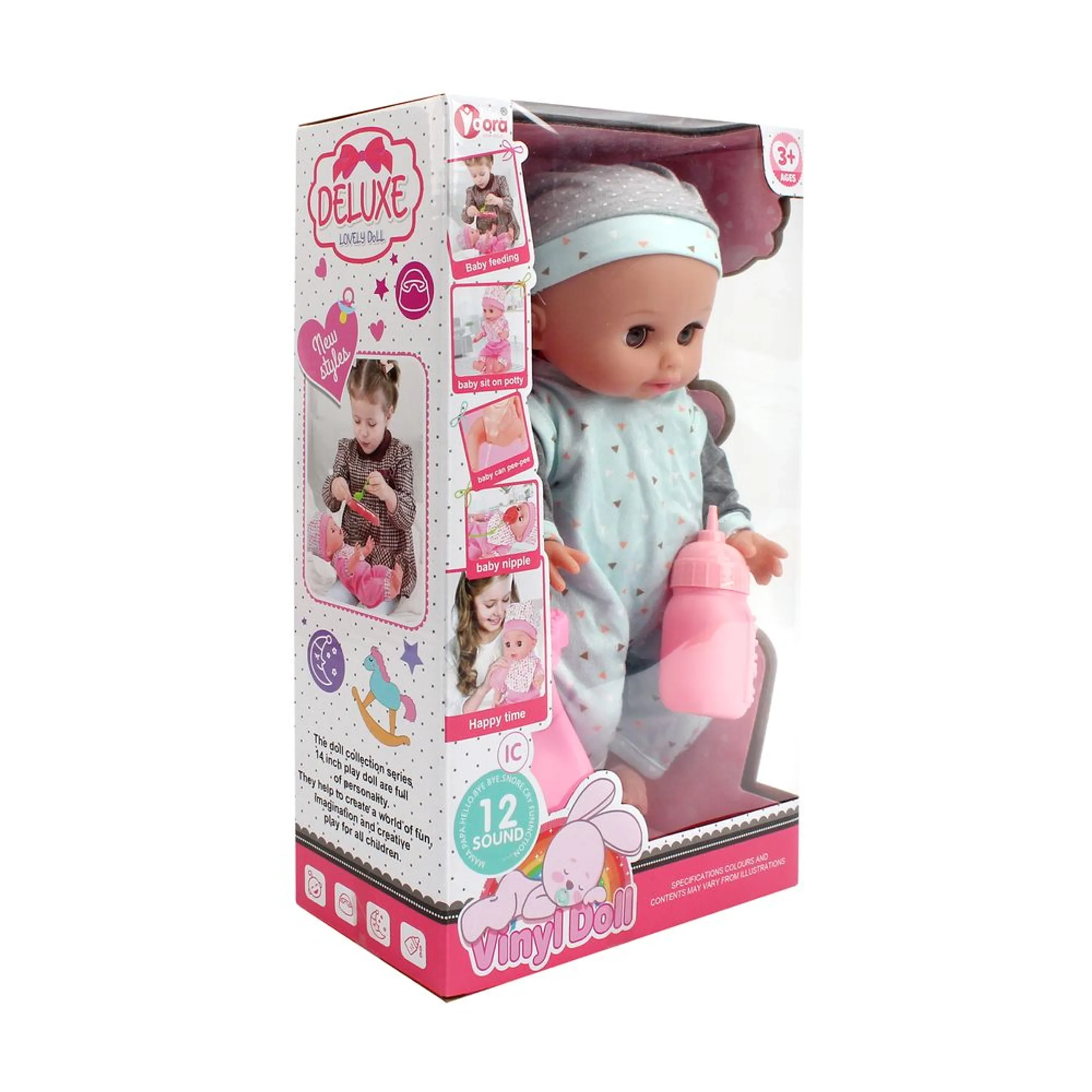 Baby Doll Playset - 14" Vinyl IC sound chip Ages 3+