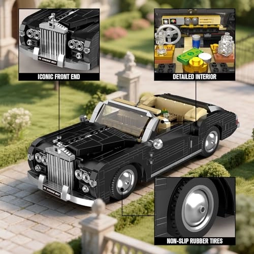 Classic Convertible Car Building Set - 1096pcs