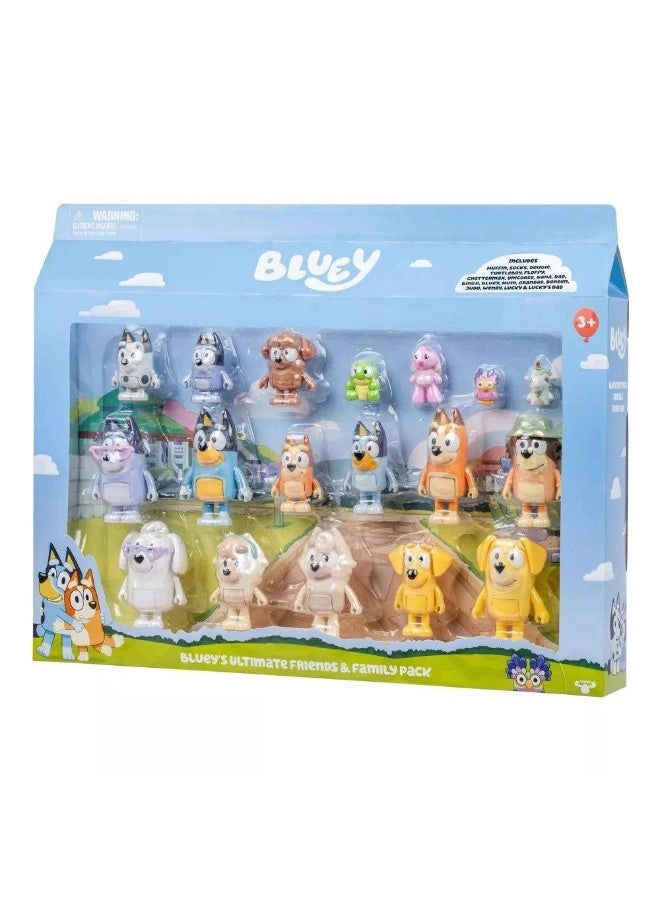 Bluey Series 13 Ultimate Friends & Family Pack - Articulated Figures 18 pcs