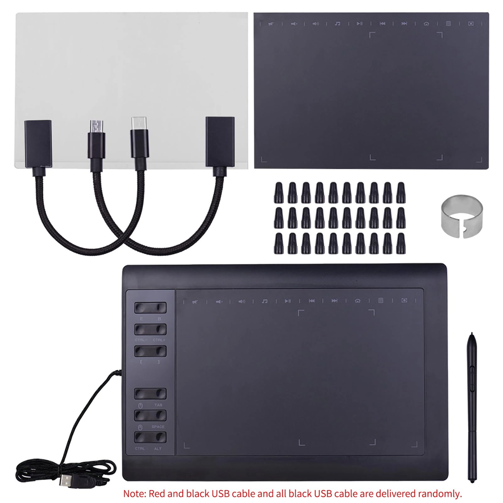 Digital Graphic Tablet - 10x6 Inch 8192 Levels