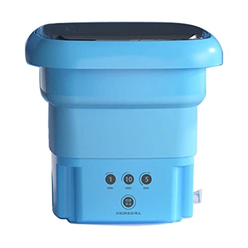 Foldable Washing Machine, Portable Washing Machine Environmental Protection With Sock Drain Pipe (Blue)