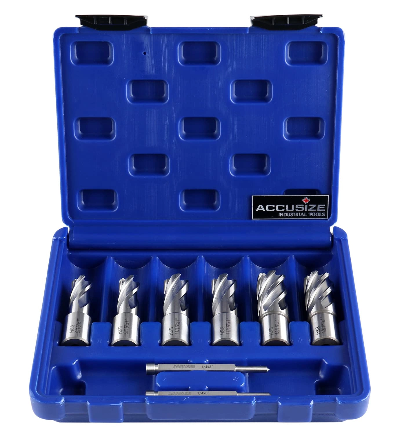 Accusize Co.,Ltd. Slugger Cutter Set - 9/16'', 11/16'', 13/16'' C.D.; 1" Cut steel
