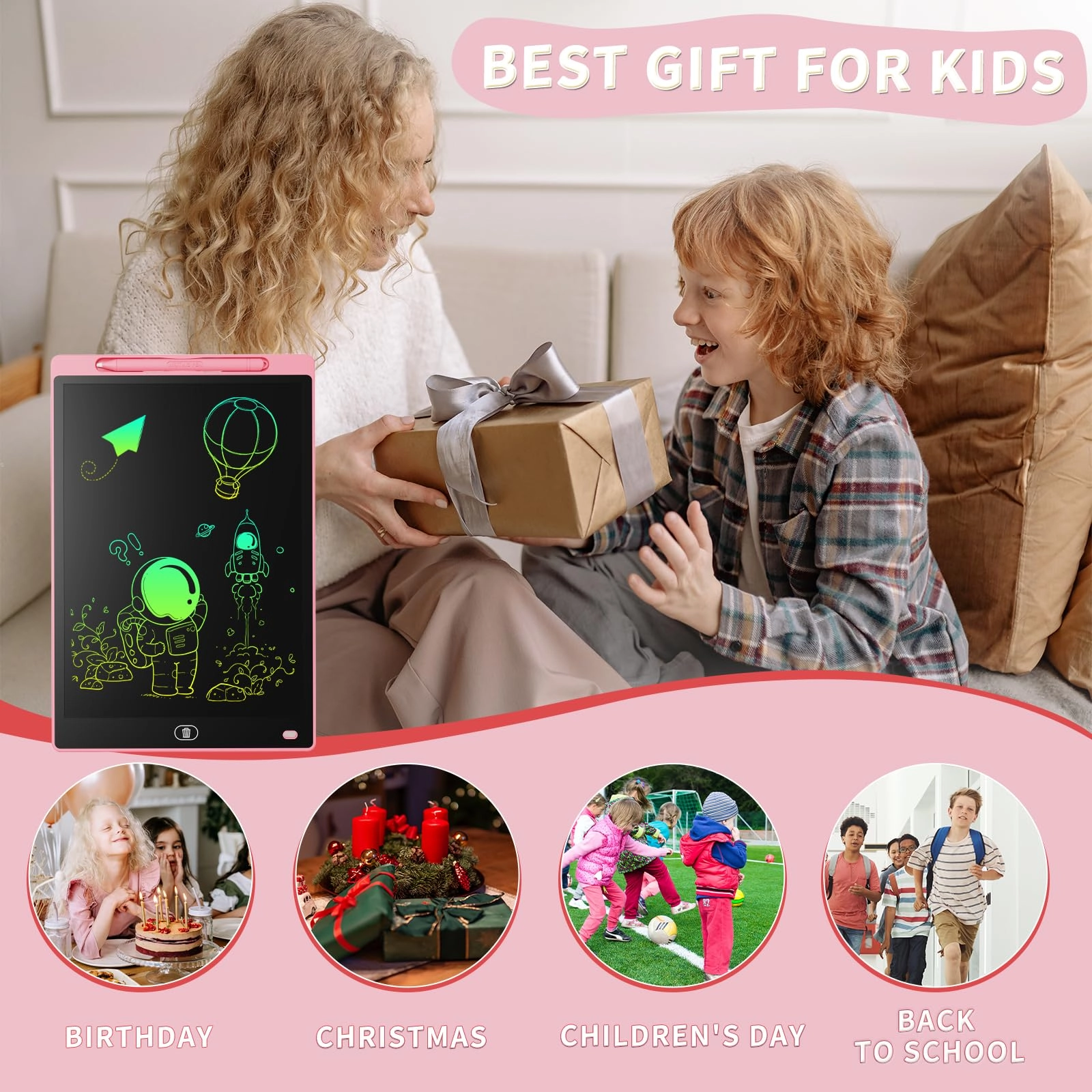 LCD Writing Tablet - 2 Pack stylus