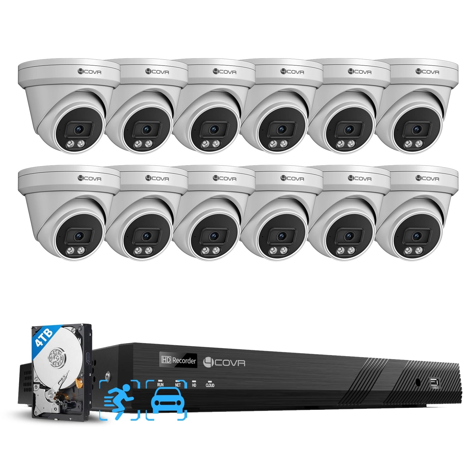 4K PoE Security Camera System - 12 16 Channel 5MP