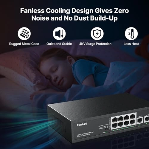 8 port poe gigabit switch 8-ports