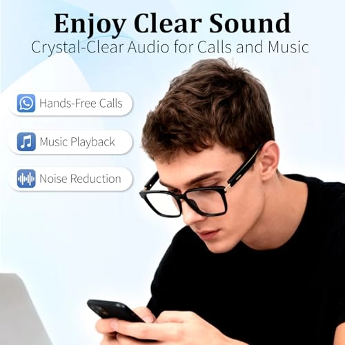 AI Language Translation Glasses - 150 languages Bluetooth 5.4 Color-Change Lens