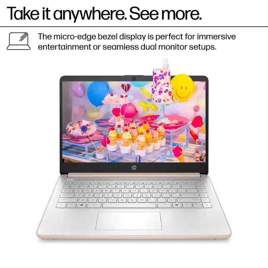 14 Laptop Computer Laptop 14-dq6011dx - 14'' N150 16GB DDR4 128GB UFS + 256GB MSD Card