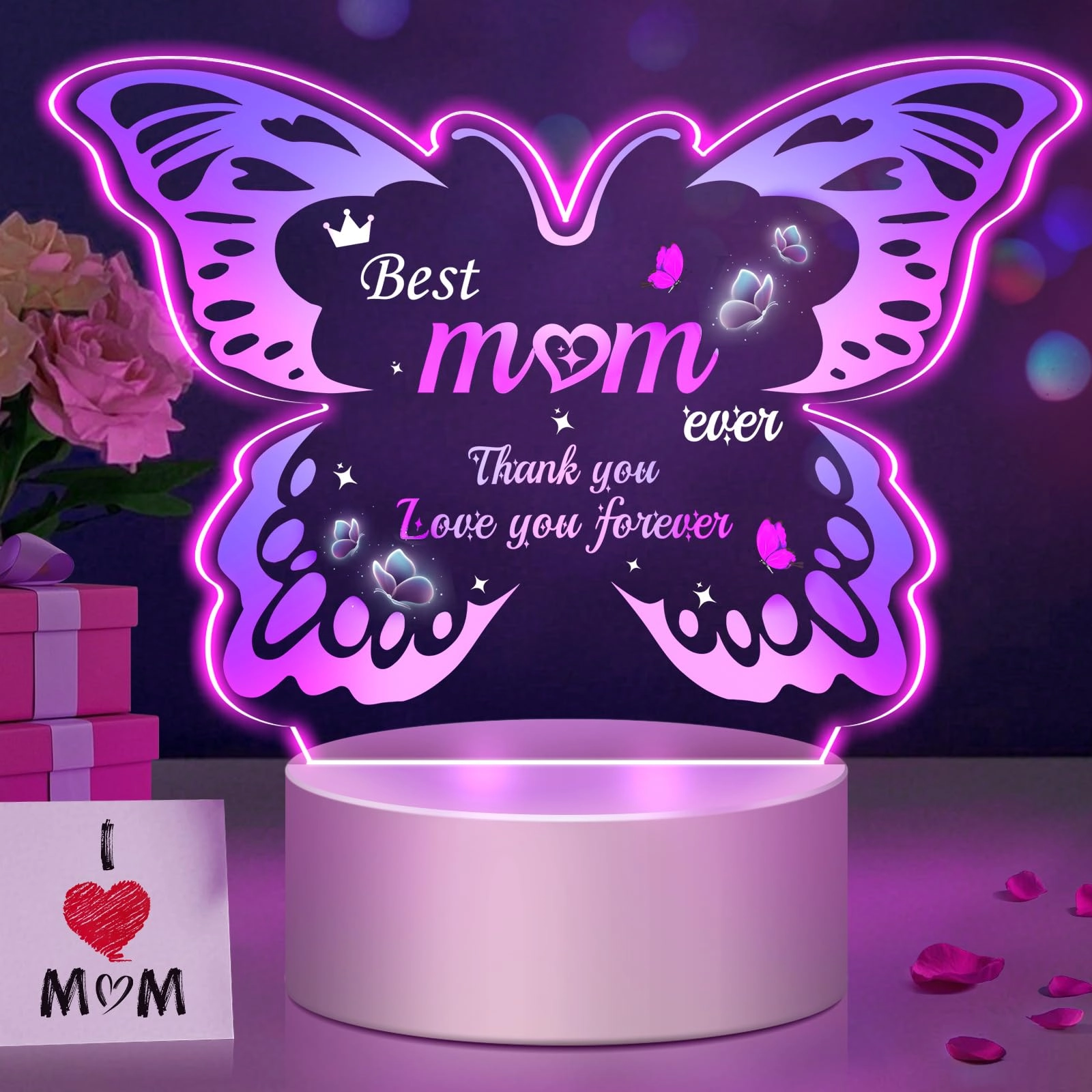 polemera Butterfly Night Light - Corded Electric purple