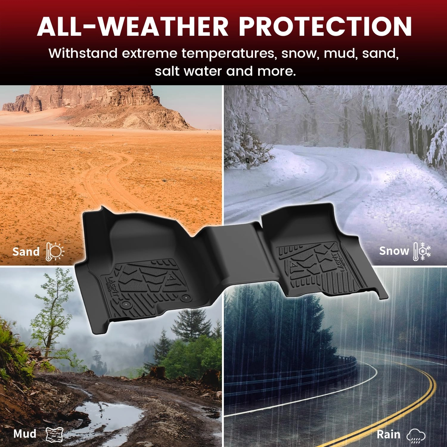 Floor Mats - Fit for Silverado/Sierra 1500/2500HD/3500HD 2019-2026 Double Cab/Bench