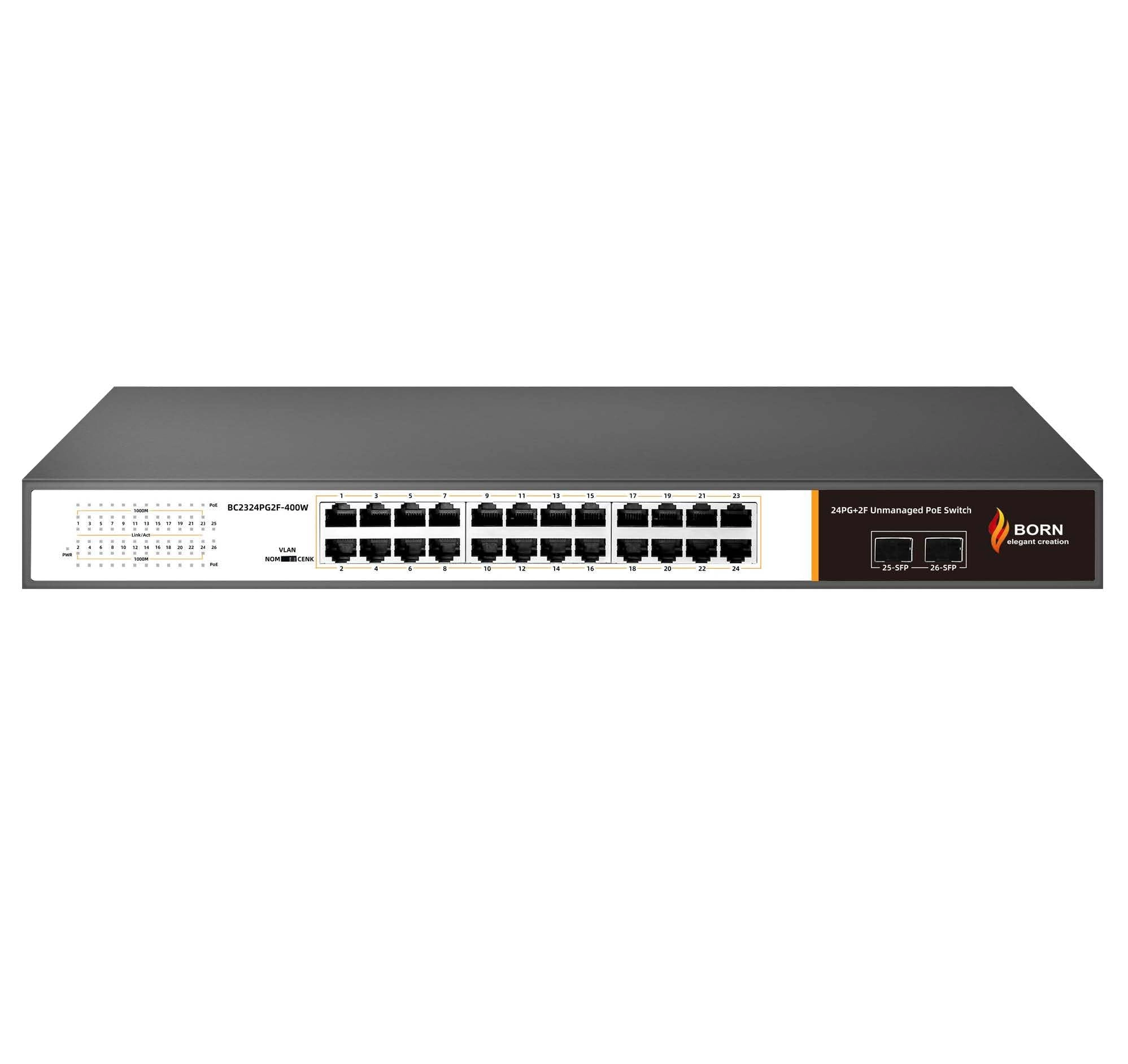 BORN ELEGANT CREATIONS BC2324PG2F-400W - 24-ports