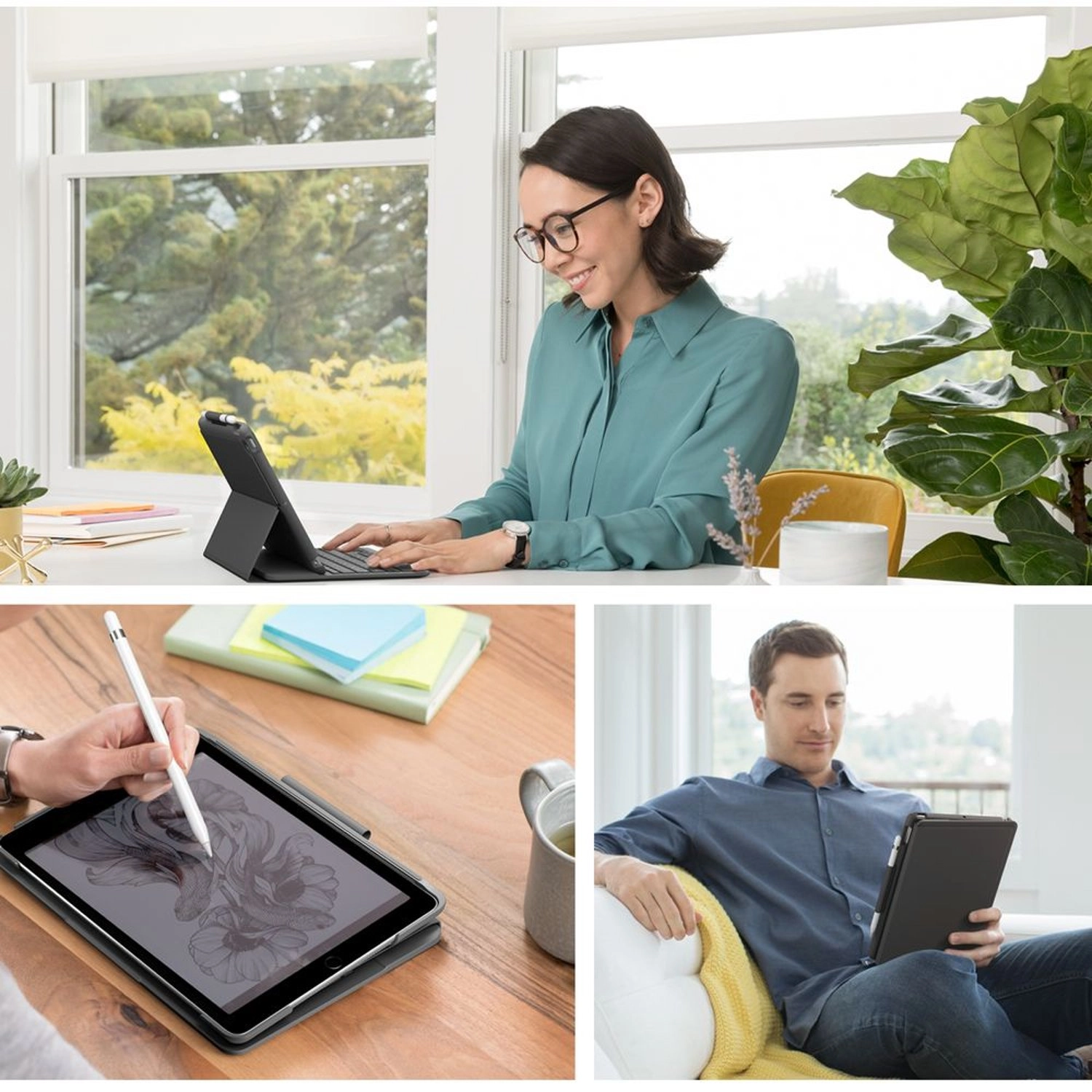 Keyboard Folio with Integrated Wireless Keyboard for iPad Air (3rd Generation) 10.5-inch