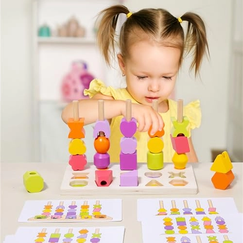 Wooden Beads Sequencing Toy Set - 2 - 12 months 21 piece(s)