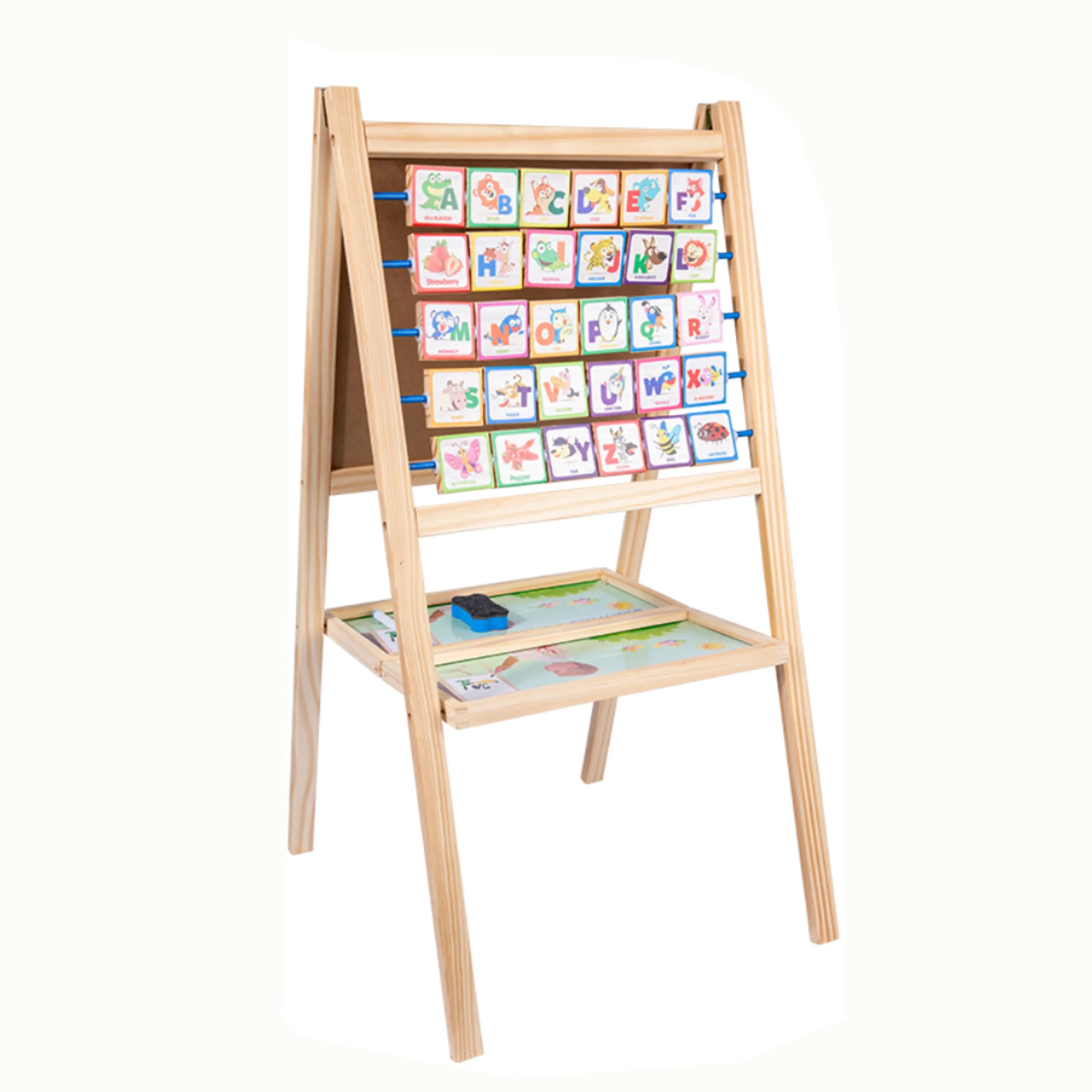 Factory Price Double-Sided Magnetic Wooden Easel Board - 3 +