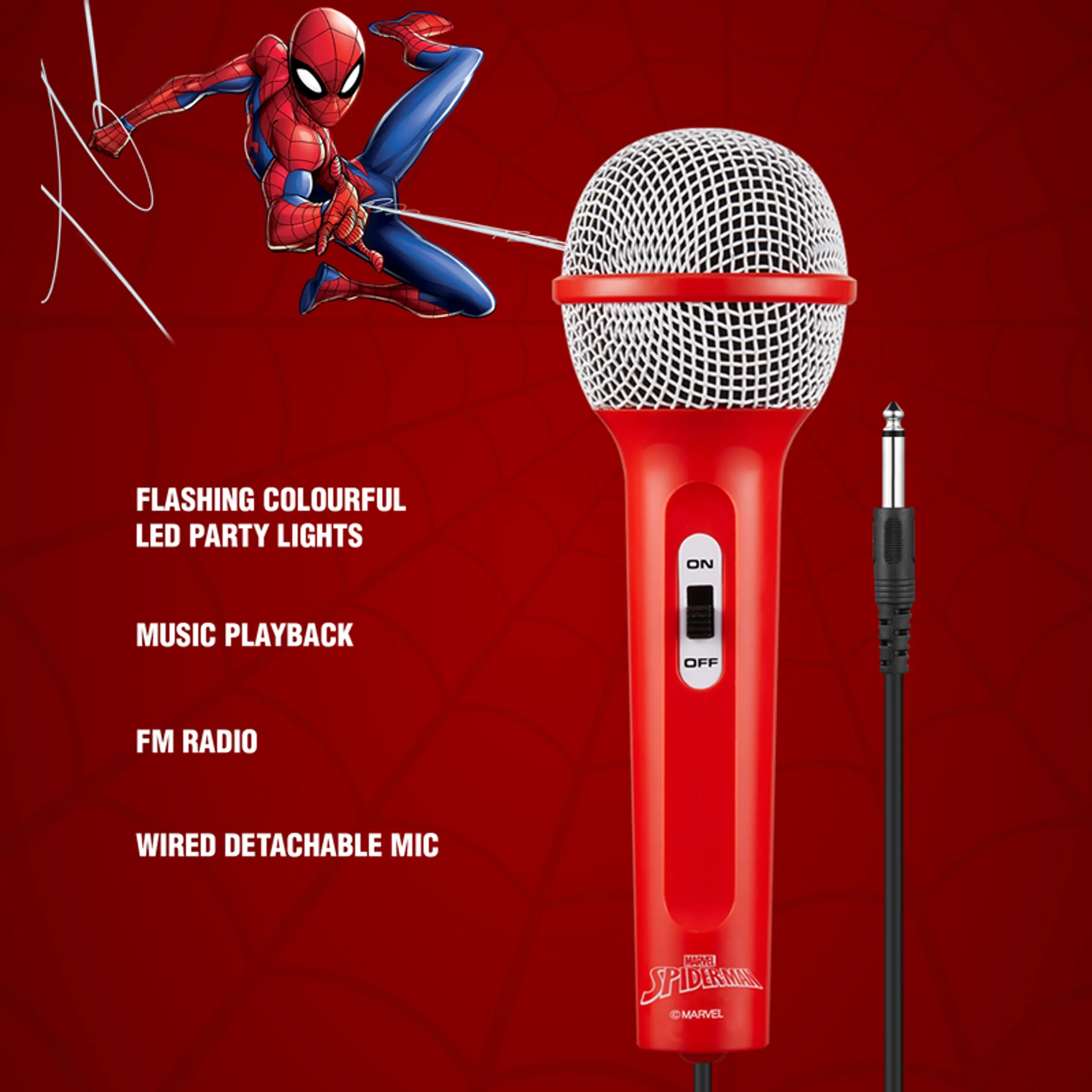 Volkano Spider-Man Galaxy Karaoke Machine - 5 years+