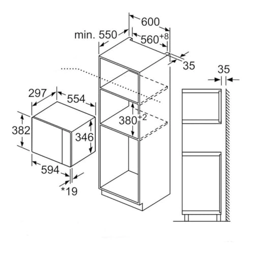 iQ500 BE525LMB1 59 x 38 cm Built-in oven