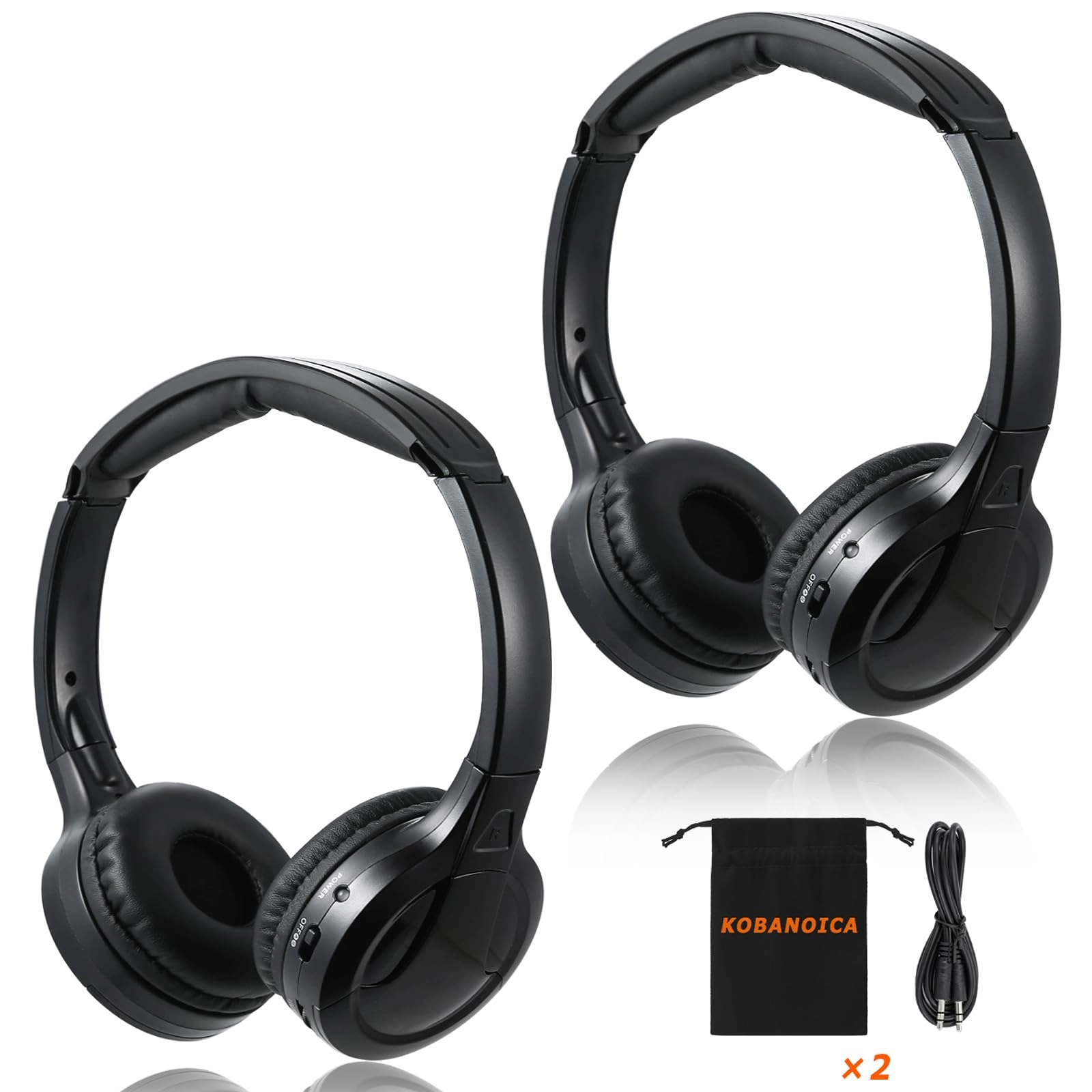 KOBANOICA Infrared Headphones - Wireless Headphone Pack