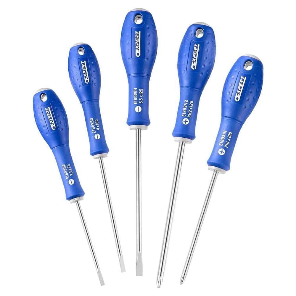 Expert E160920 Slotted Head Slotted and Phillips Screwdriver Set (5 Pcs)