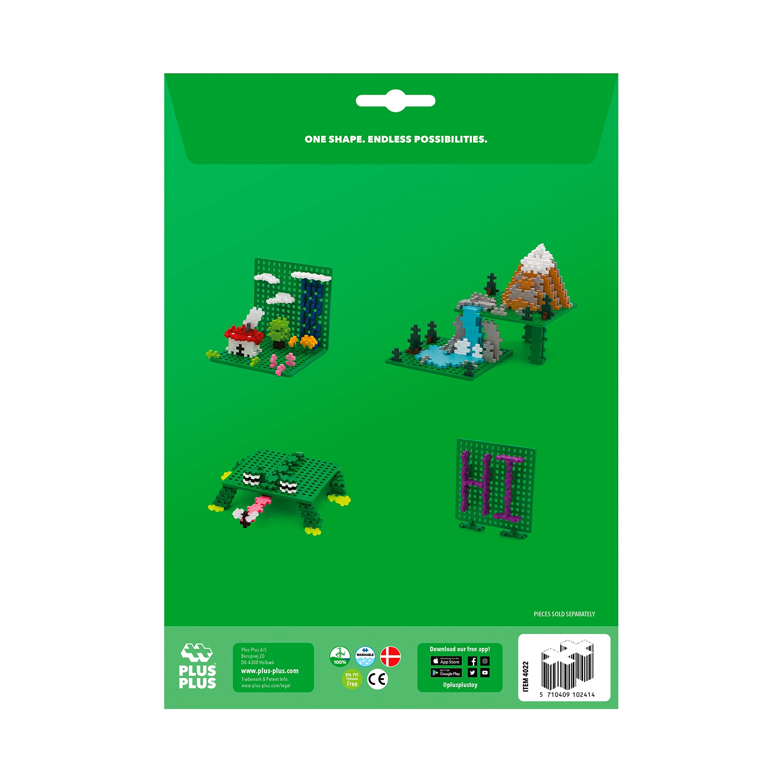 Green Baseplate Duo - Plastic Building Block 1