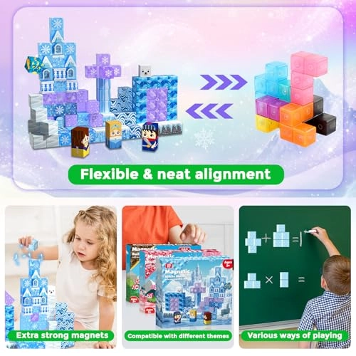 Magnetic Blocks - Blue Princess 100pcs