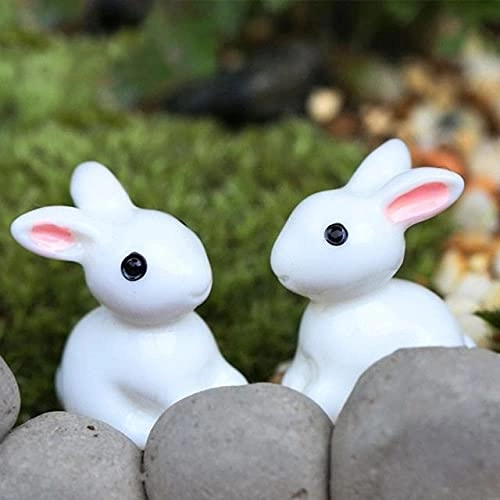 Miniature Rabbits Figurines - Resin