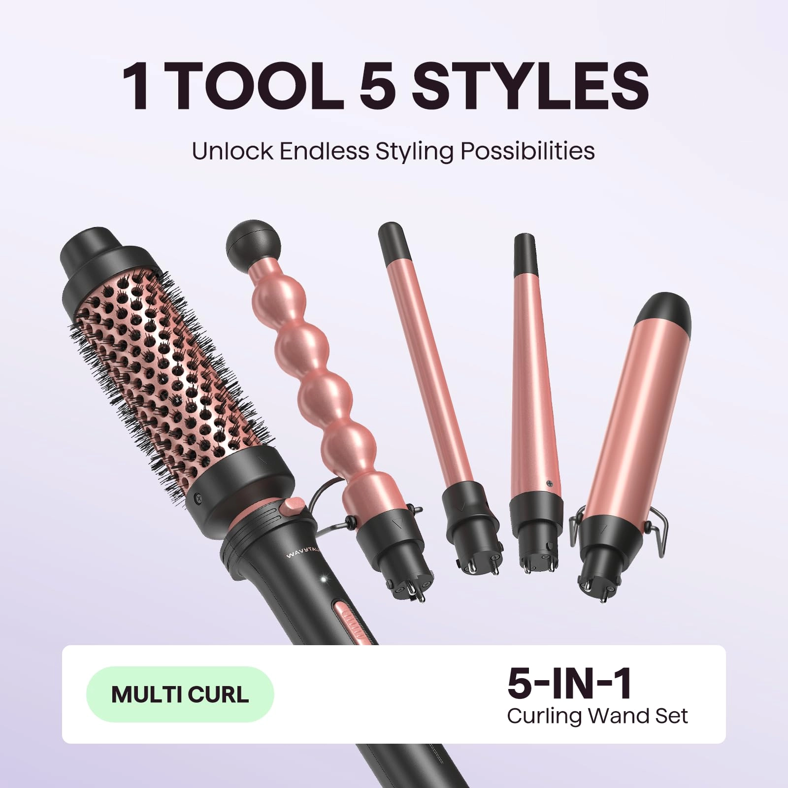 5 in 1 Curling Iron Set - 0.5'-1.25'