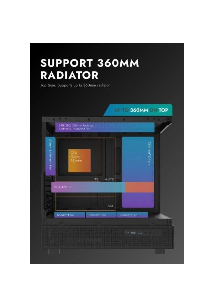 DPX90 - Tempered Glass Panels Mid Tower