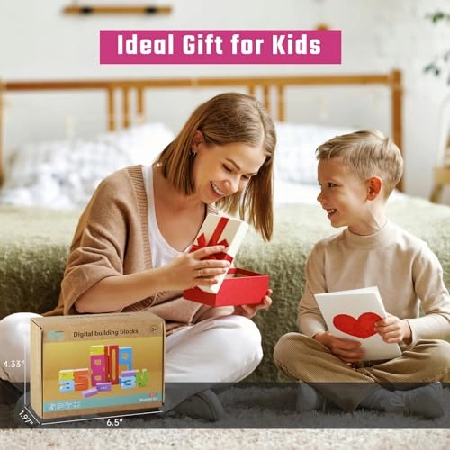 Wooden Number Building Blocks - 3 years and up 20PCS