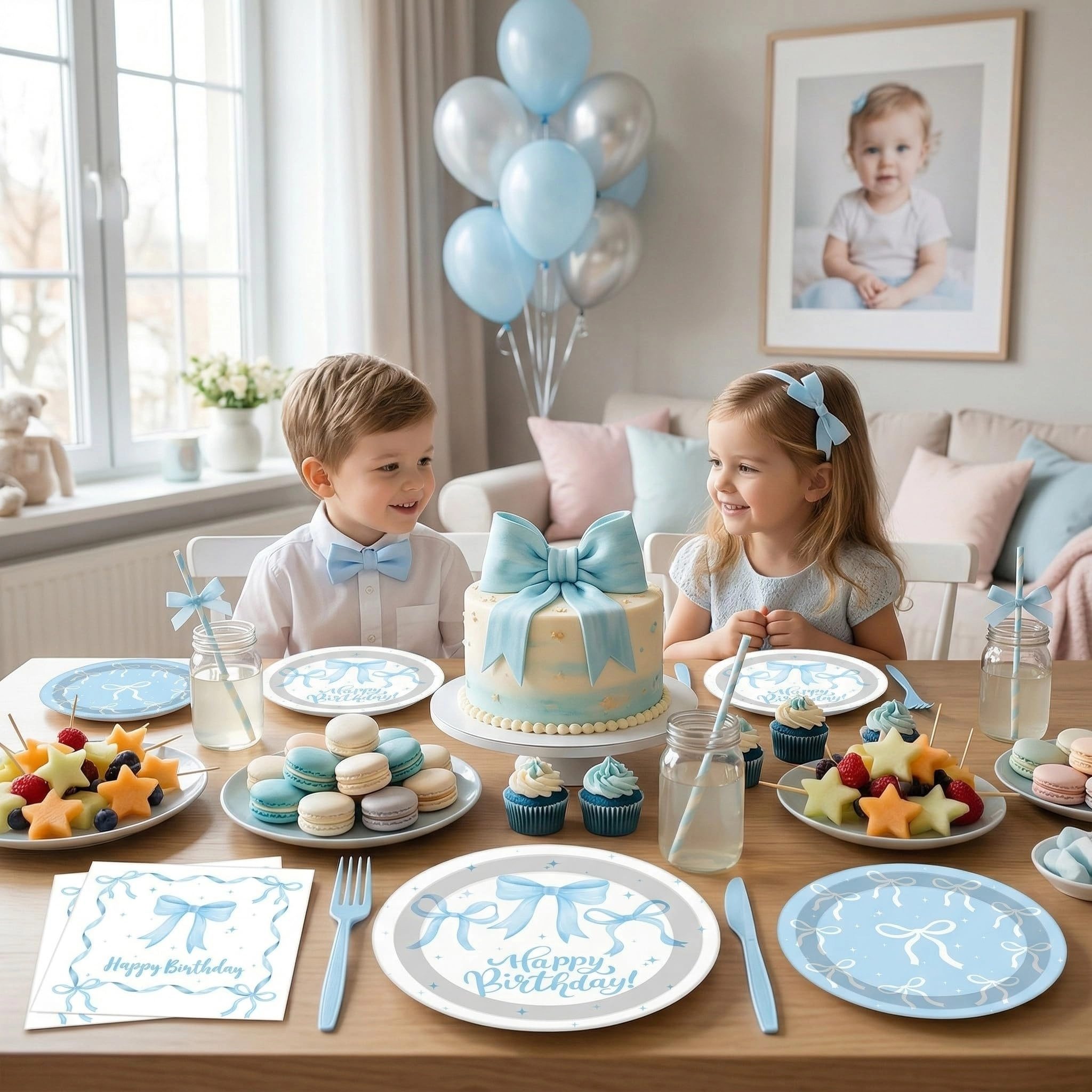 Happy Birthday Party Decorations Tableware Set - 96 Pcs