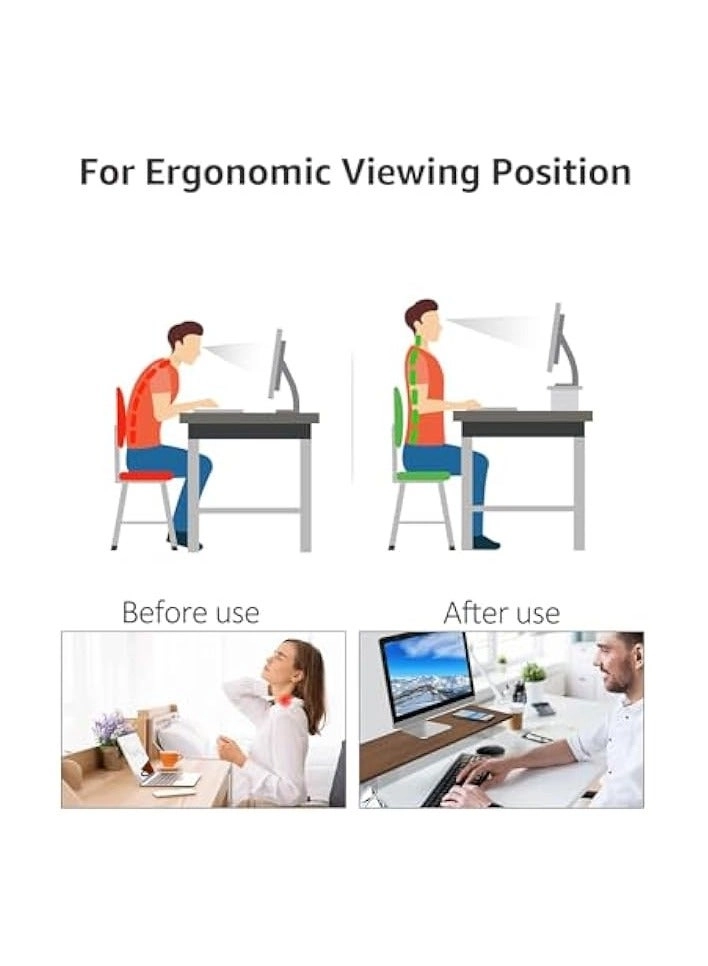 Monitor Stand Riser - White 50(L) x 20(W) x 7.7(H) cm