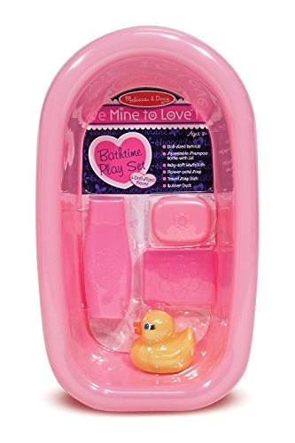 Mine to Love Baby Doll Bathtub - Pink 6 pcs Set