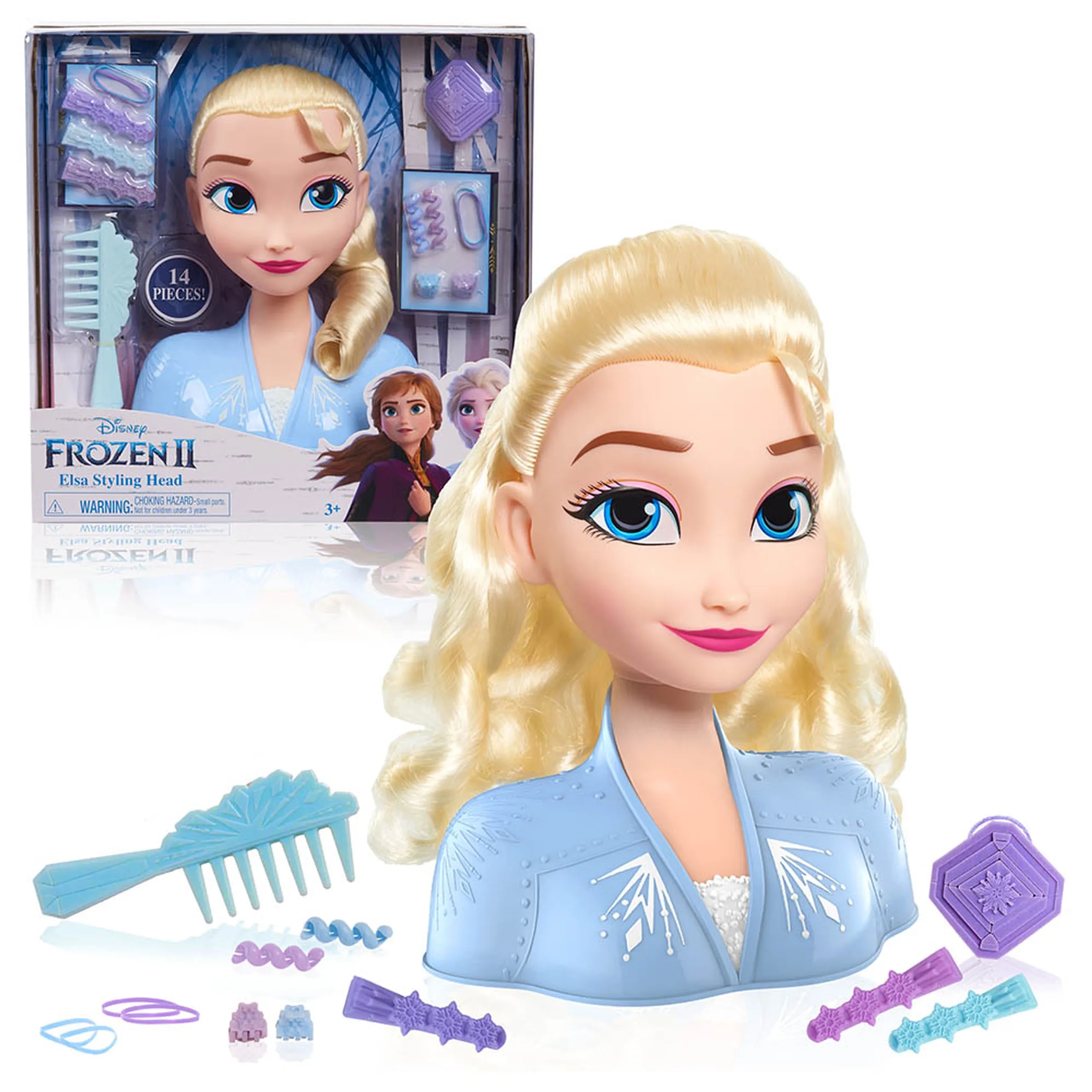 Elsa Fashion Doll - Extra-Long Blonde Hair Braiding Tool Ages 5+
