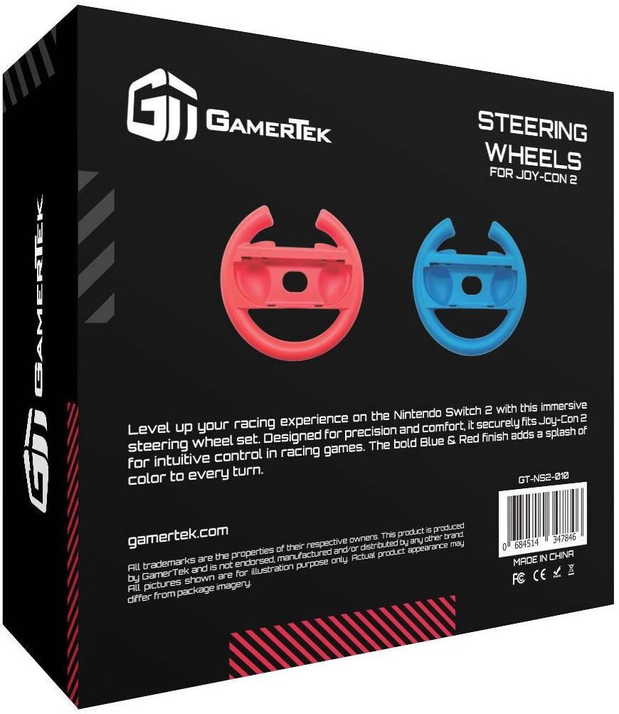 Steering Wheel - Blue/Red Nintendo Switch 2 Pack