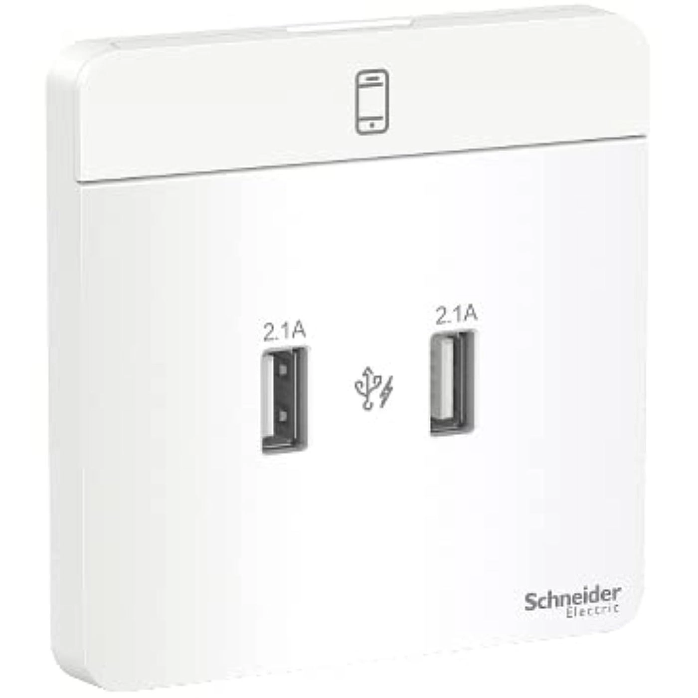 Schneider Electric AvatarOn - 2.1A 2-Port USB IP20